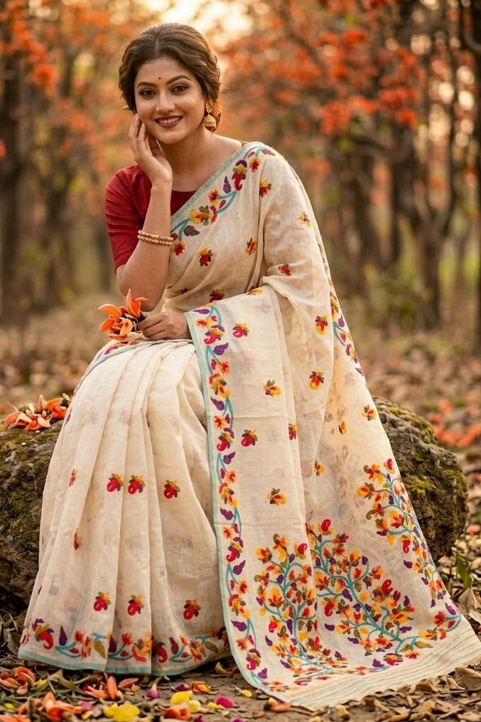 Rongoboti (রঙ্গবতী) Cotton Silk Saree