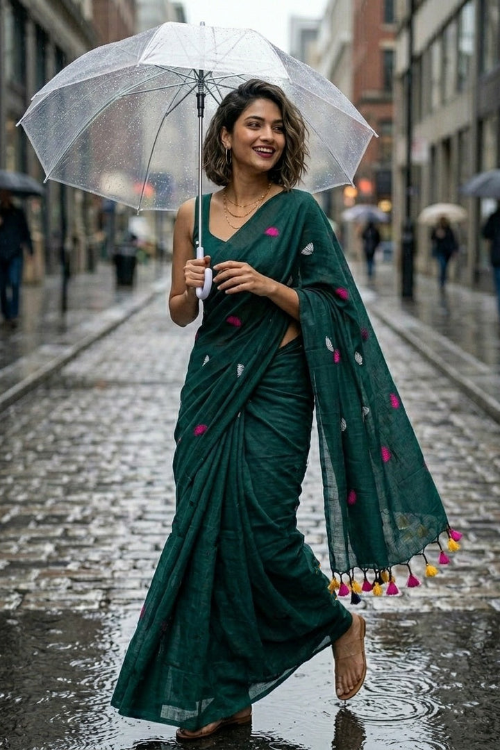 Umbrella Muse Khadi Cotton Saree