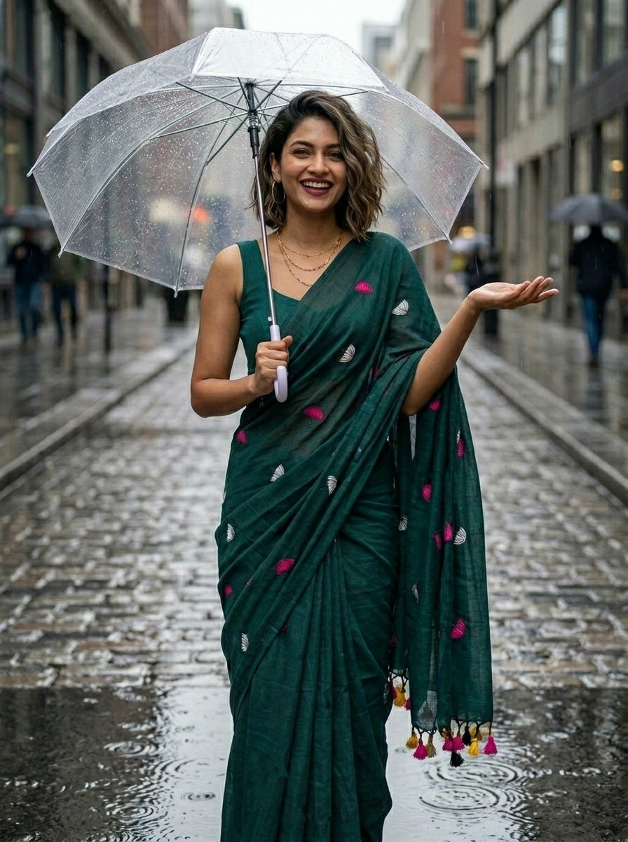 Umbrella Muse Khadi Cotton Saree