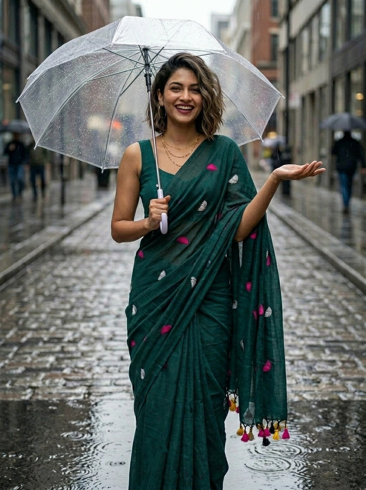 Umbrella Muse Khadi Cotton Saree