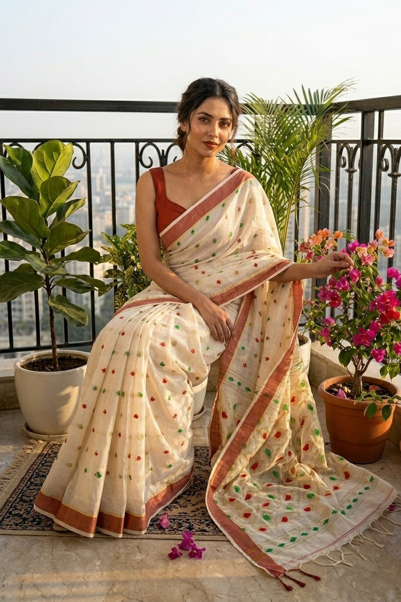 Rajrangi (রাজরঙ্গী) Khadi  Banarasi  Saree