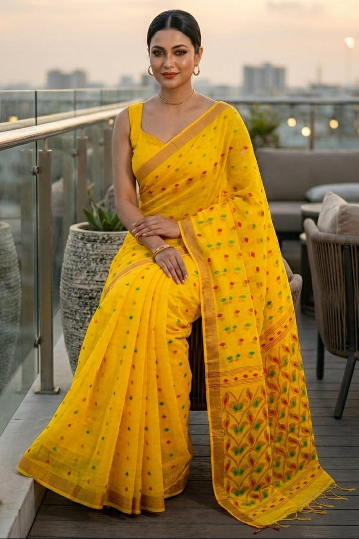 Rajrangi (রাজরঙ্গী) Khadi  Banarasi  Saree