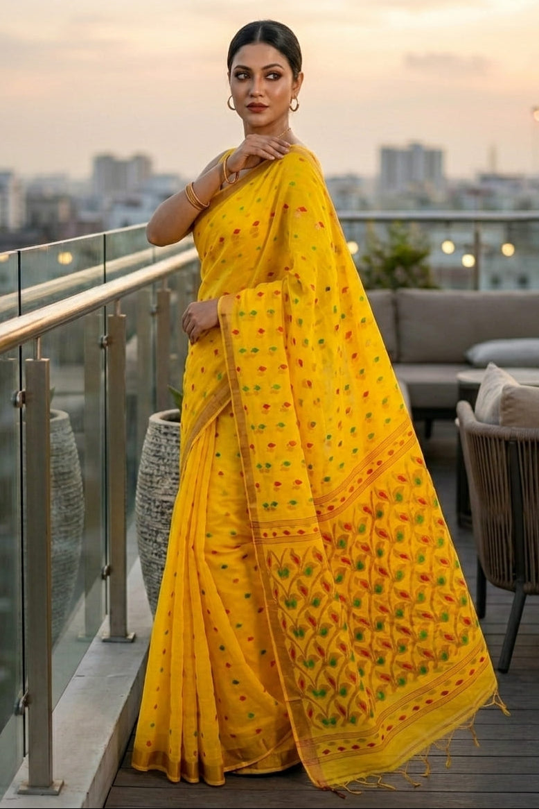 Rajrangi (রাজরঙ্গী) Khadi  Banarasi  Saree