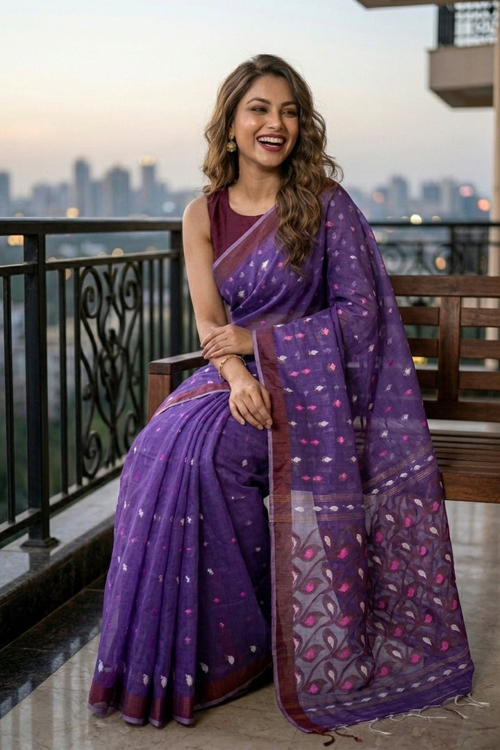 Rajrangi (রাজরঙ্গী) Khadi  Cotton Saree