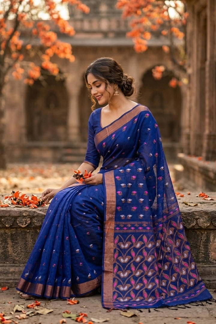 Rajrangi (রাজরঙ্গী) Khadi  Banarasi  Saree