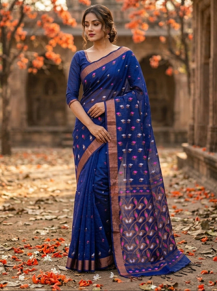 Rajrangi (রাজরঙ্গী) Khadi  Banarasi  Saree