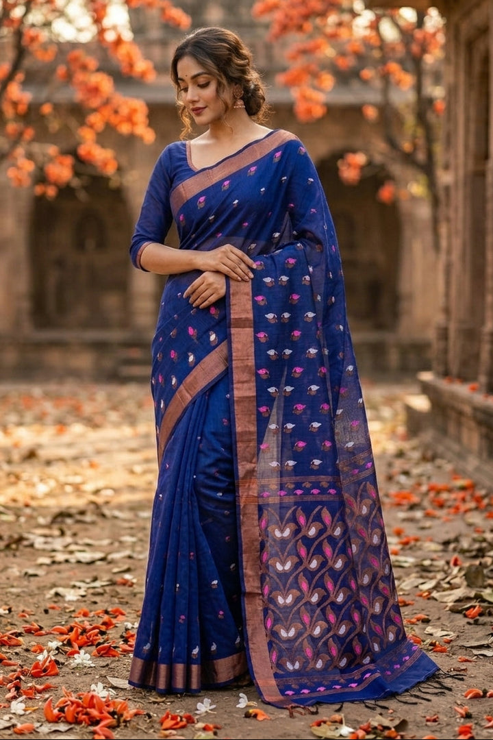 Rajrangi (রাজরঙ্গী) Khadi  Banarasi  Saree