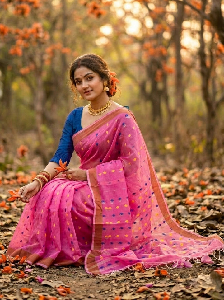 Rajrangi (রাজরঙ্গী) Khadi  Banarasi  Saree