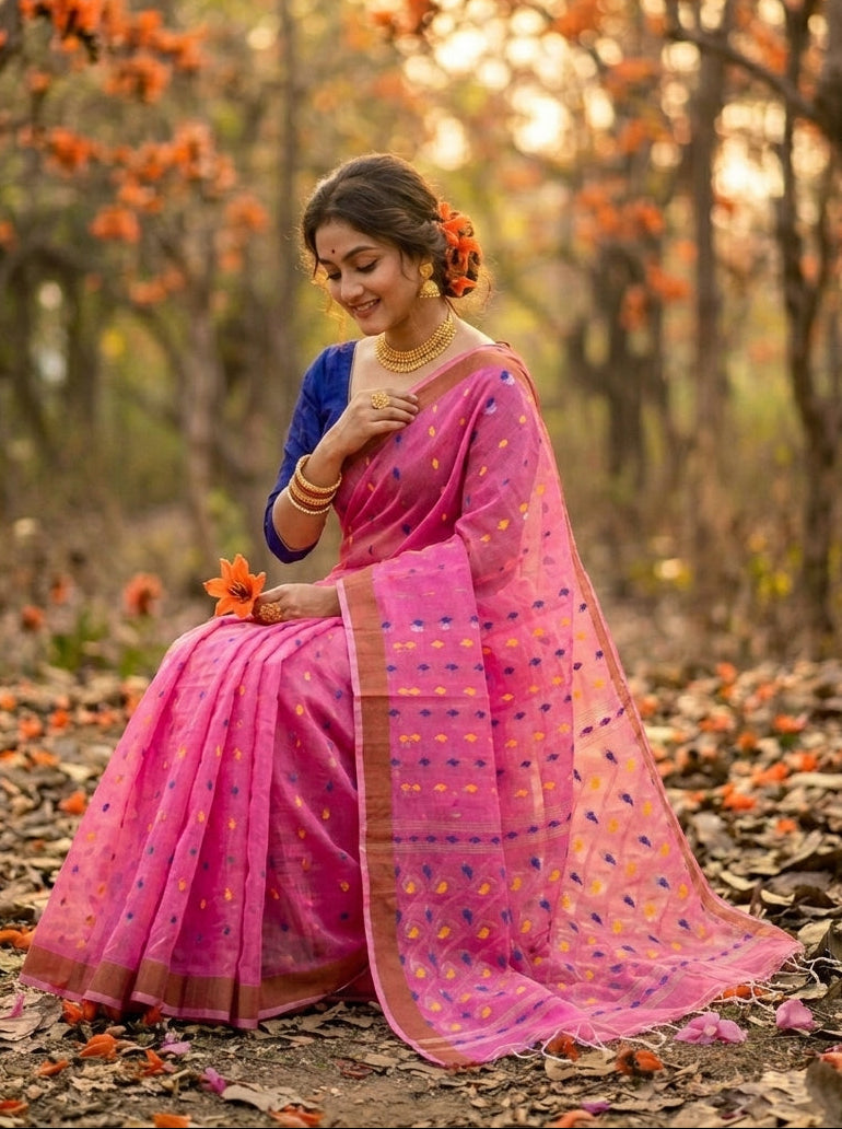 Rajrangi (রাজরঙ্গী) Khadi  Banarasi  Saree