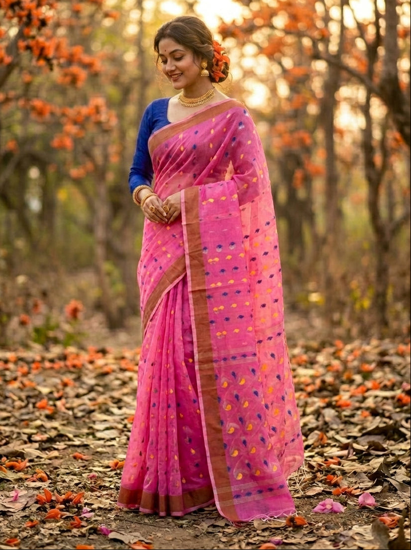 Rajrangi (রাজরঙ্গী) Khadi  Banarasi  Saree