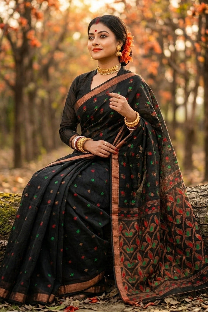 Rajrangi (রাজরঙ্গী) Khadi  Banarasi  Saree