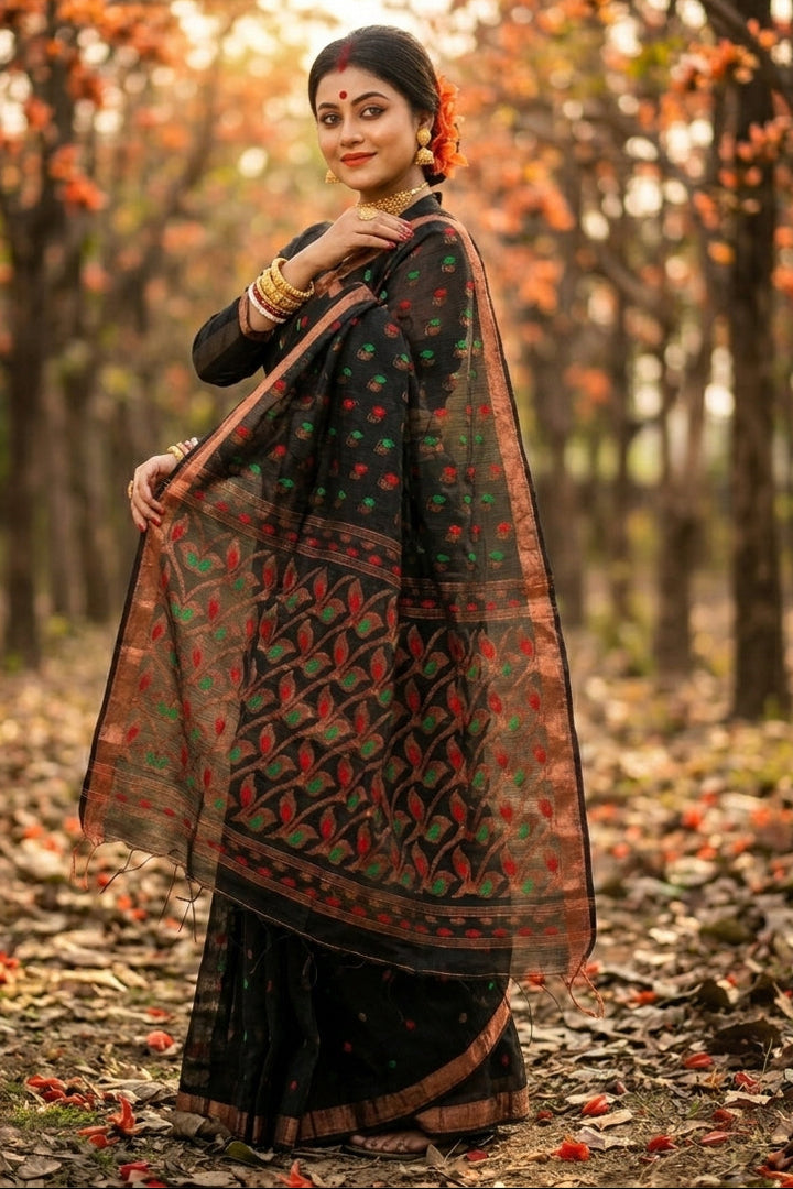 Rajrangi (রাজরঙ্গী) Khadi  Banarasi  Saree