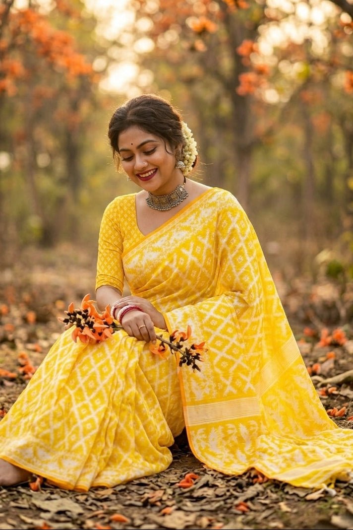 Neel Komol ( নীল কমল )Bengal Jamdani Saree