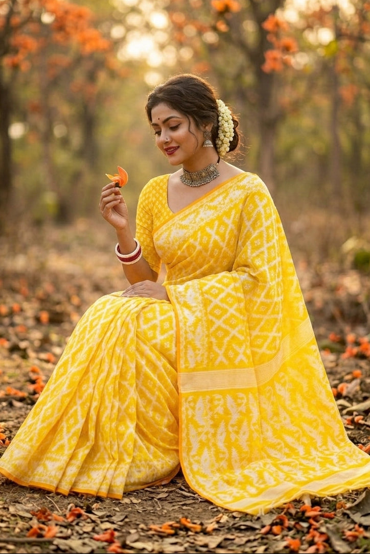 Neel Komol ( নীল কমল )Bengal Jamdani Saree