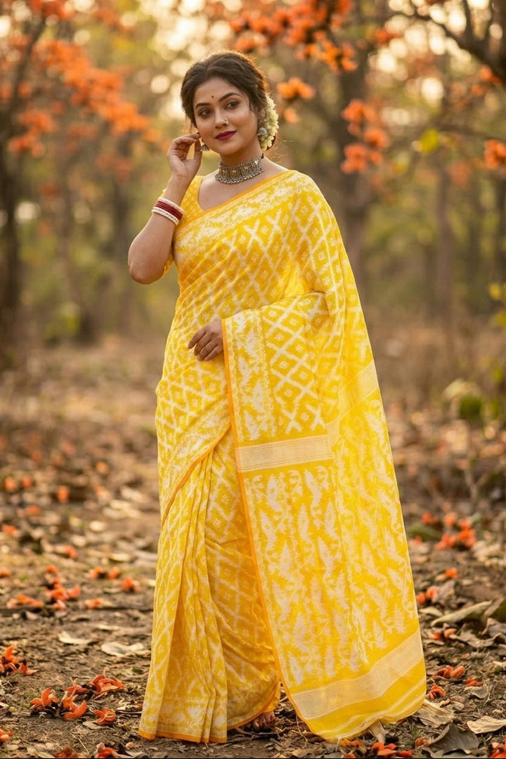 Neel Komol ( নীল কমল )Bengal Jamdani Saree