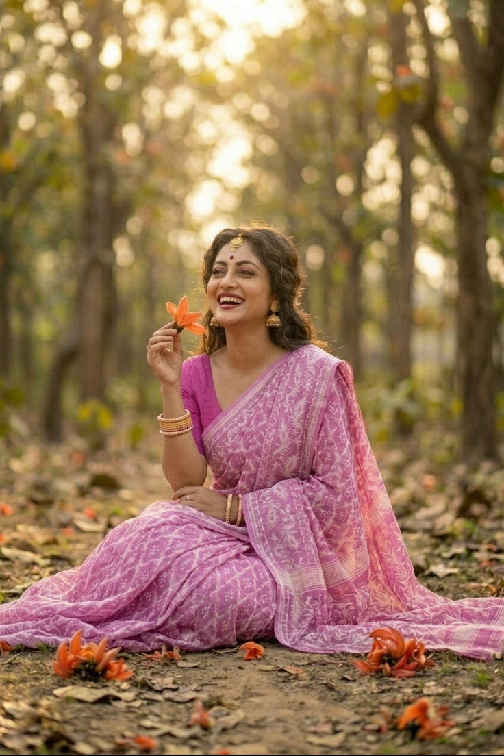 Neel Komol ( নীল কমল )Bengal Jamdani Saree