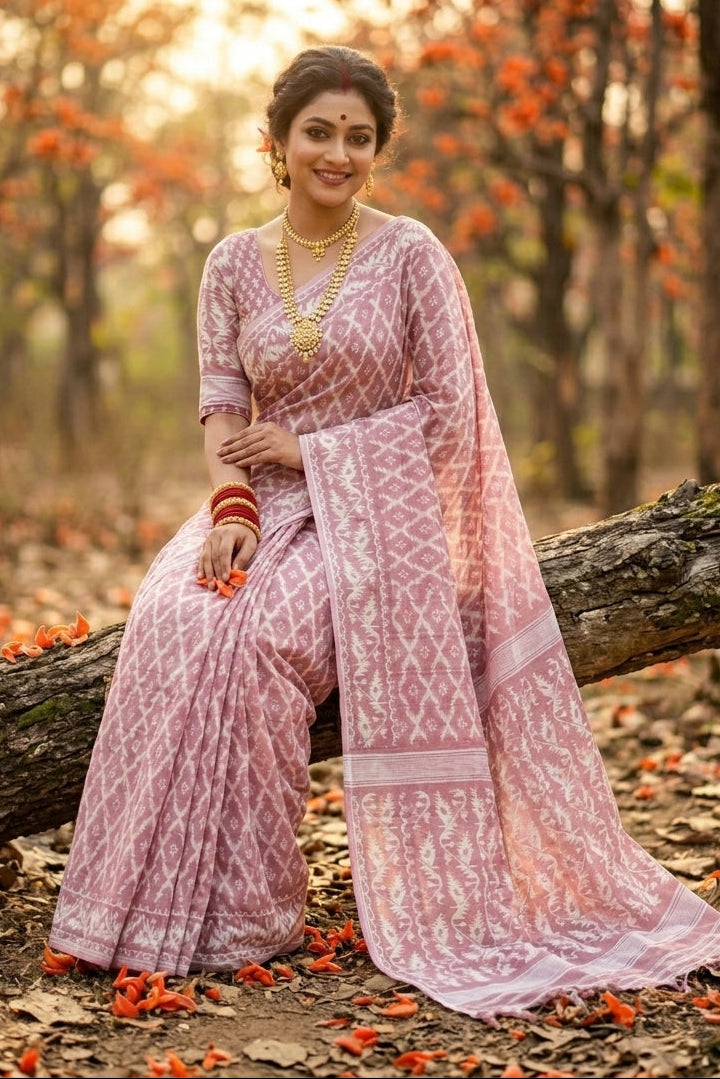 Neel Komol ( নীল কমল )Bengal Jamdani Saree