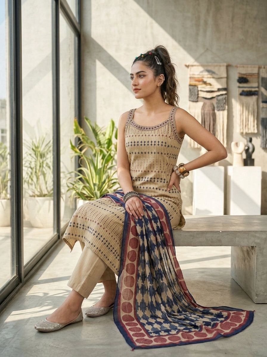 Fashion Vibes Cotton Kurti Set