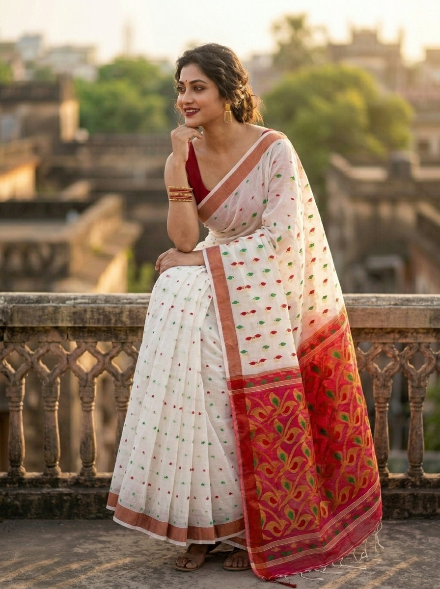Rajrangi (রাজরঙ্গী) Khadi  Banarasi  Saree