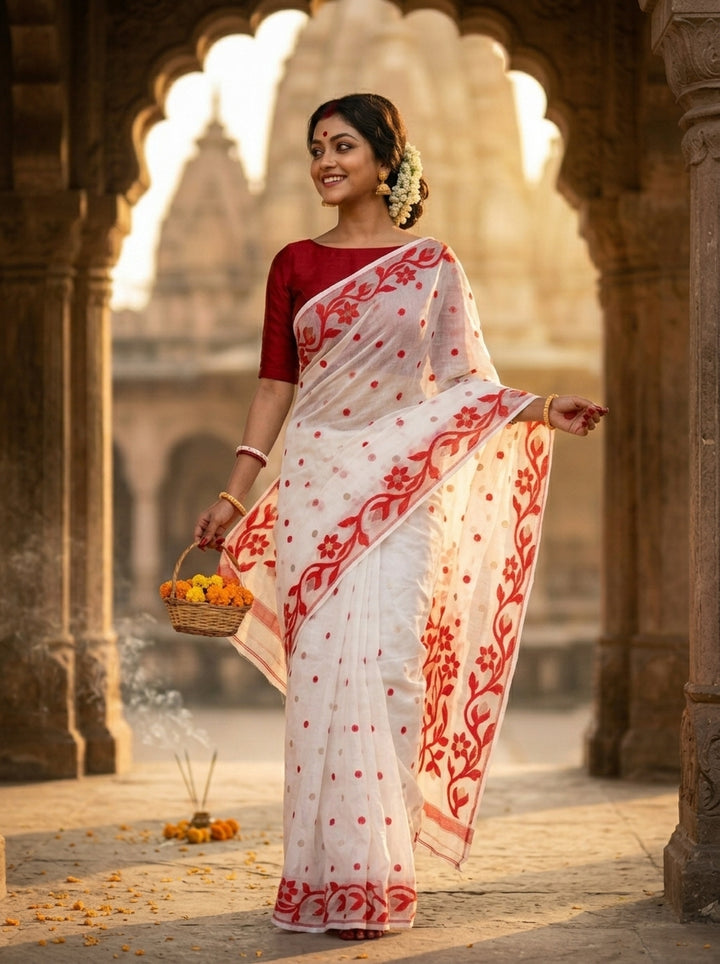 Rajnandini Bengal Jamdani Saree