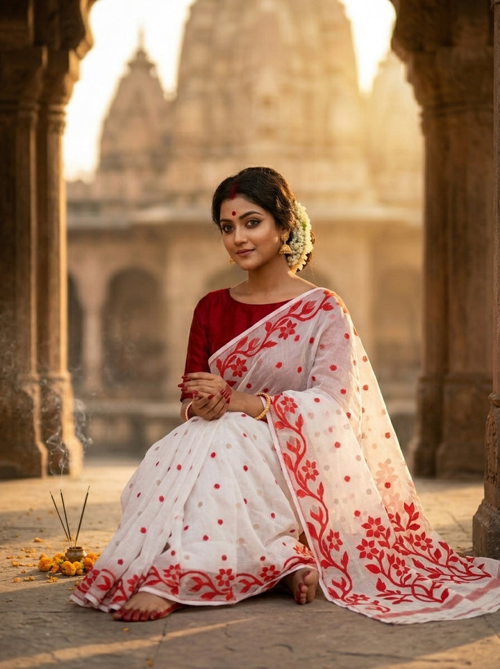 Rajnandini Bengal Jamdani Saree