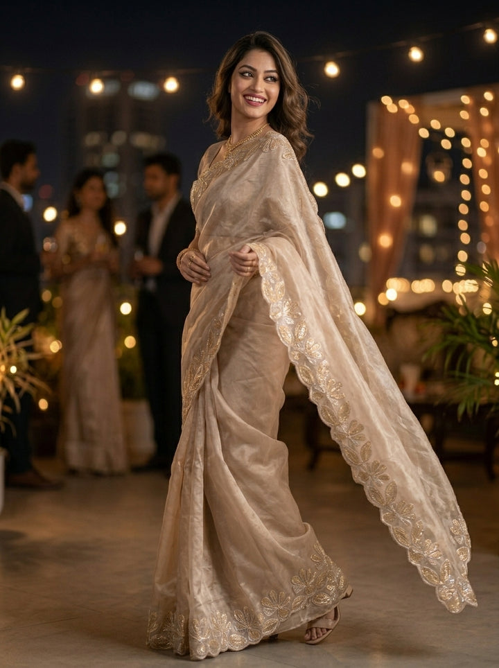Zehria Designer Organza Silk Saree