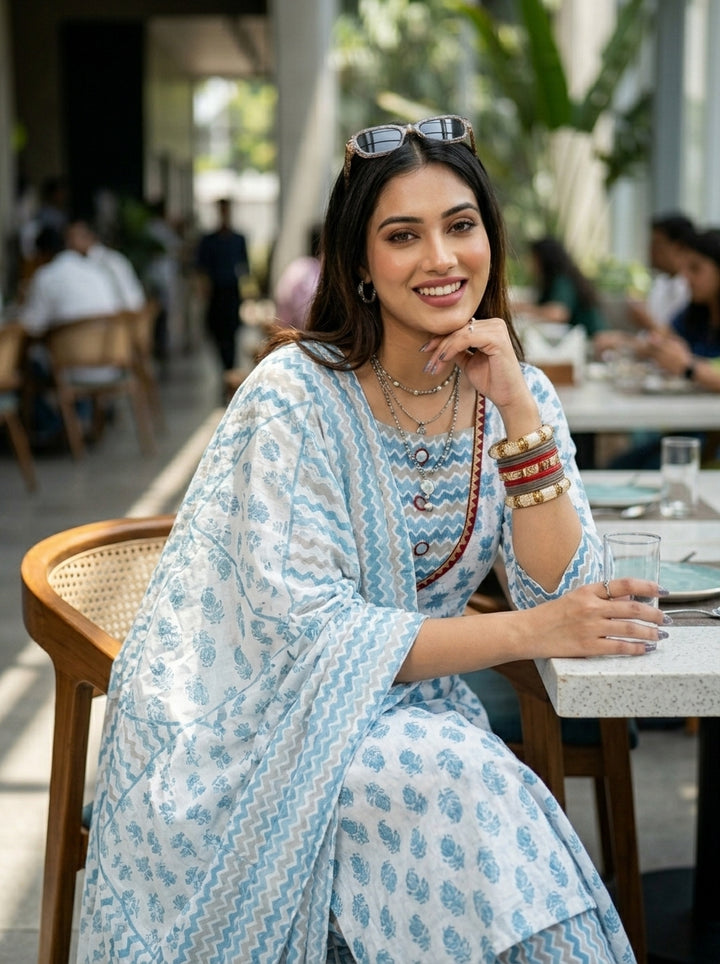 Cloud Wave  Kurti Set