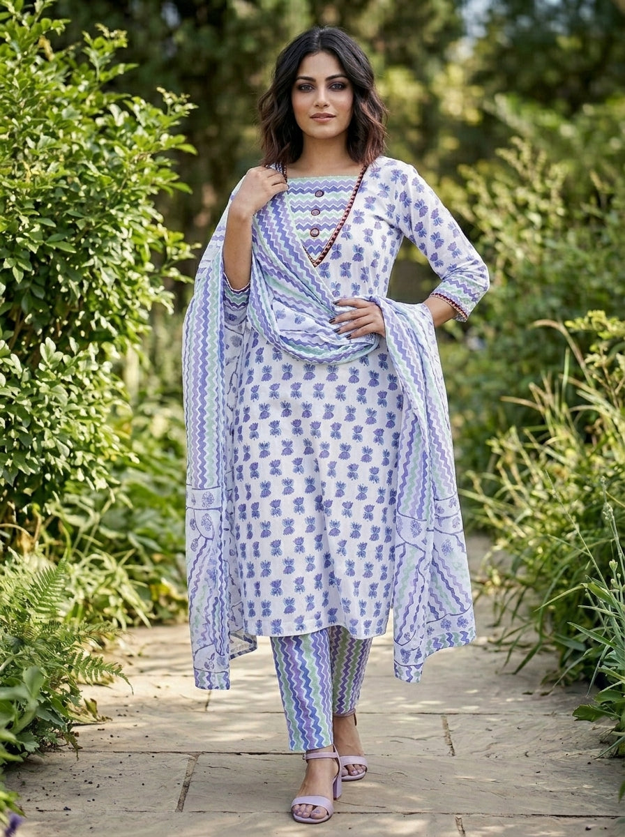 Cloud Wave  Kurti Set