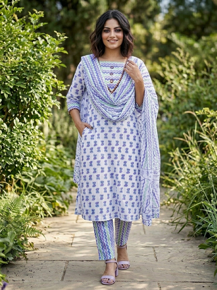Cloud Wave  Kurti Set