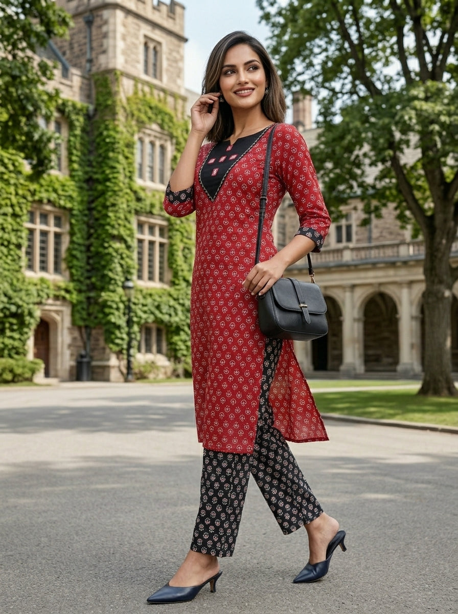 College-Going Vibe Kurti Set
