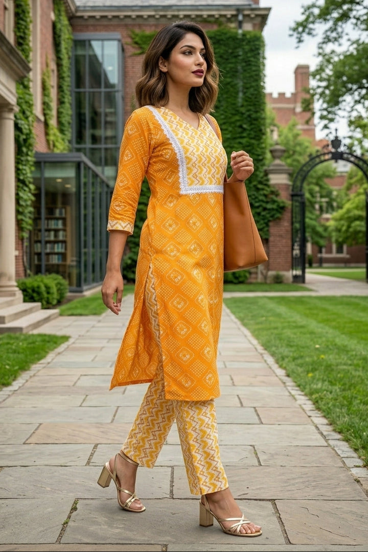 Mishka Threads Cotton  Kurti Set