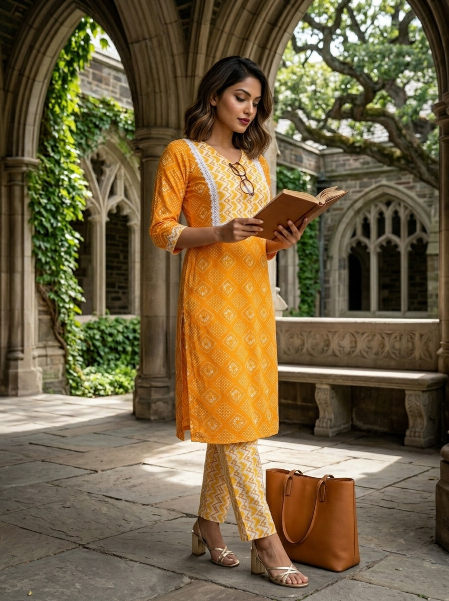 Mishka Threads Cotton  Kurti Set