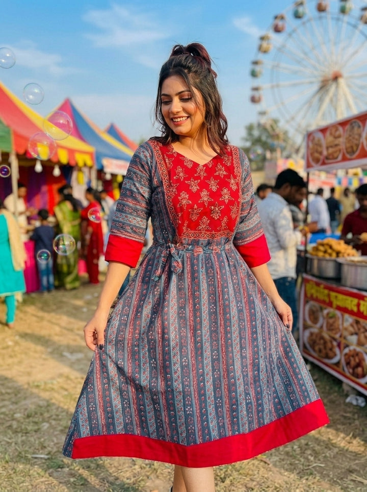 Veloura  Cotton Midi Dress