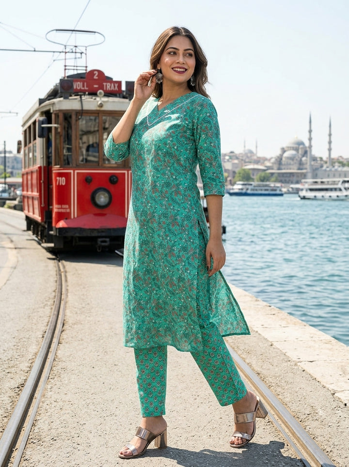 EthniCraze Cotton  Kurti Set