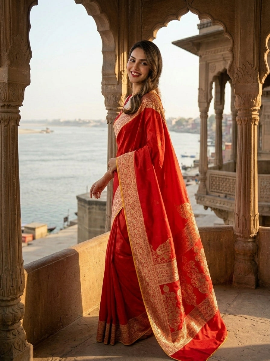 Nazariya - Designer  Banarasi Dola Silk Saree