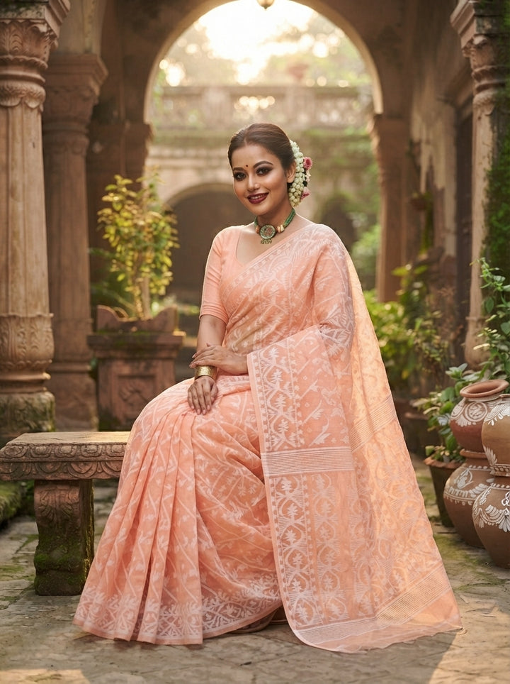 Amaro Porano Jaha Chay Dhakai Jamdani Saree