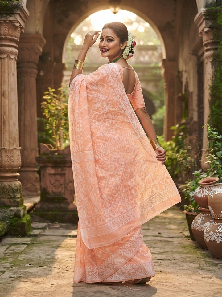 Amaro Porano Jaha Chay Dhakai Jamdani Saree