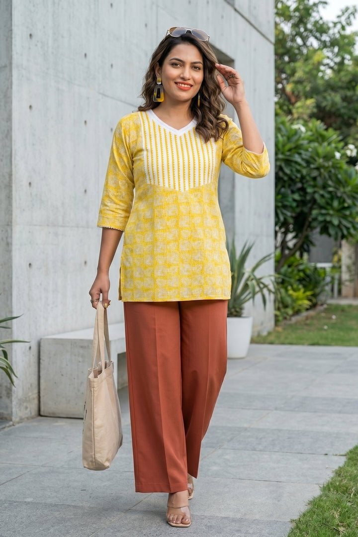 Sunny Side Cotton Kurti