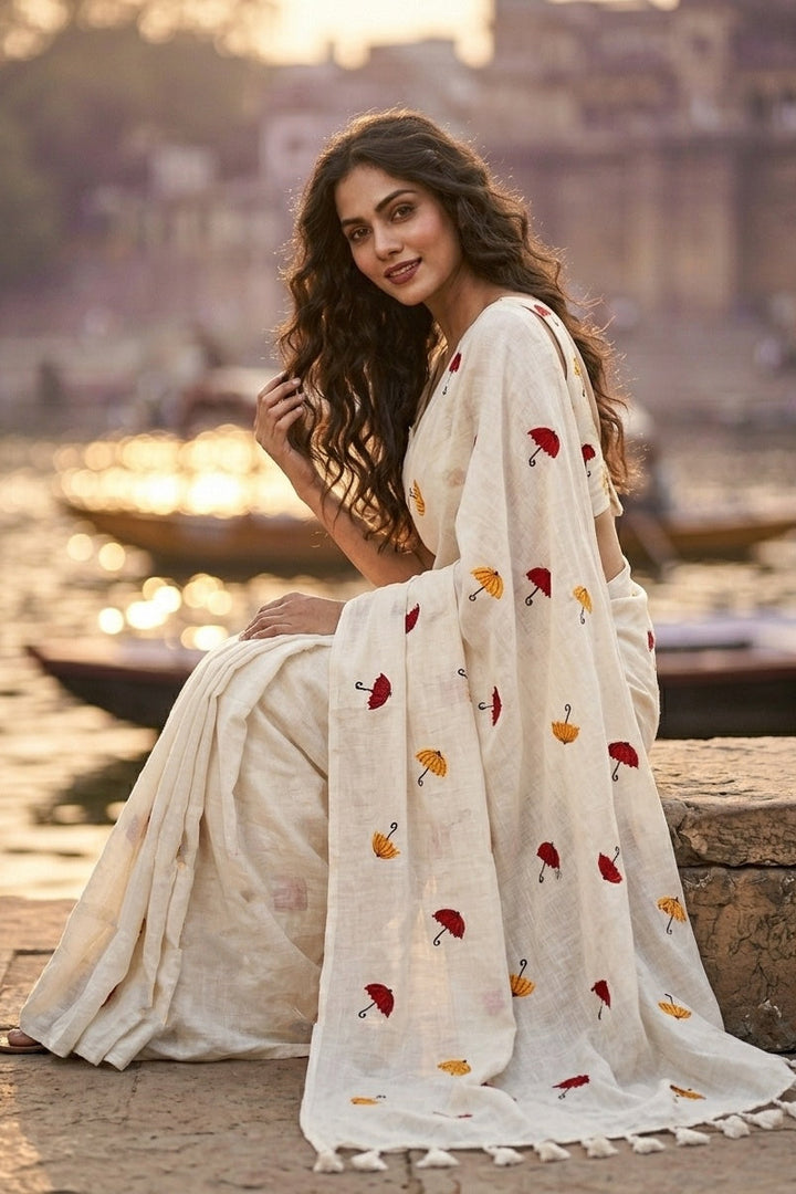 Umbrella Muse Khadi Cotton Saree