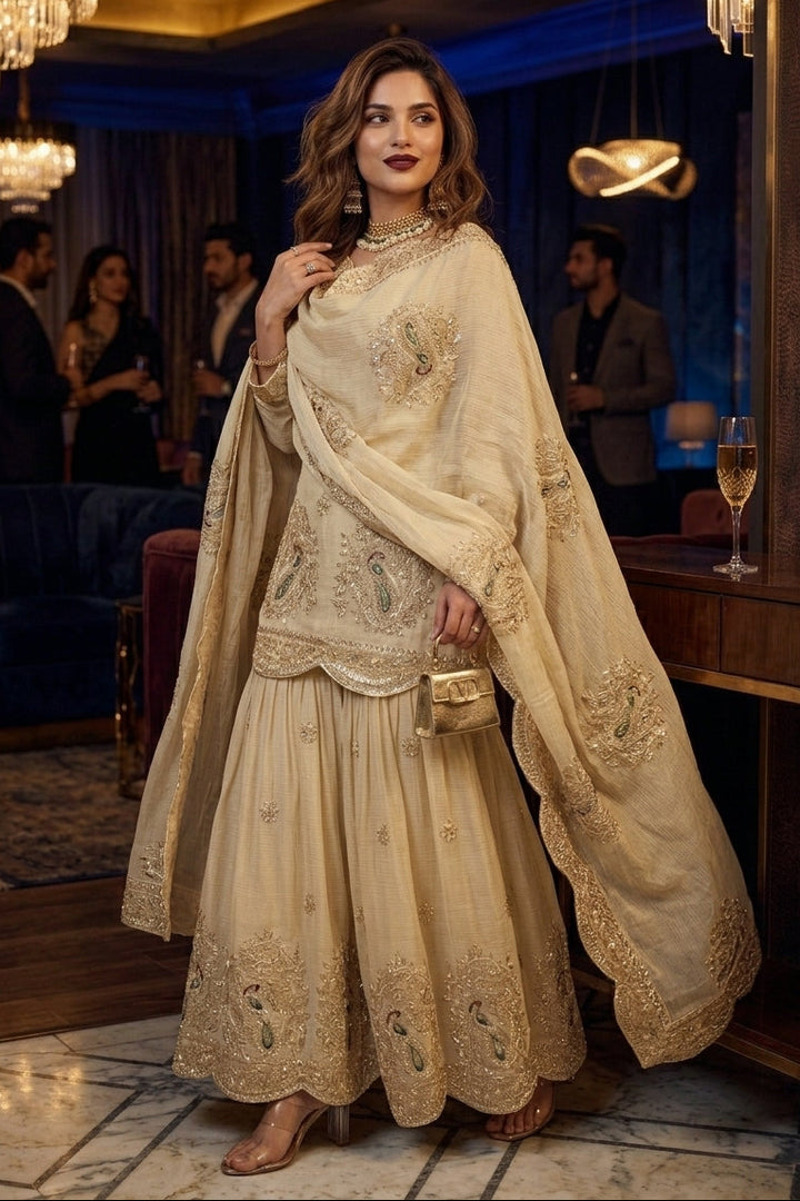 Luxe Layer Party Wear Kurti Set