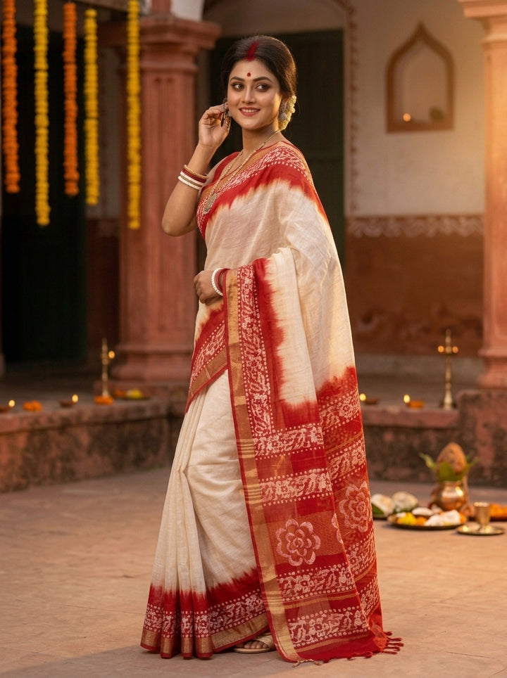 Mrinmoyee (মৃন্ময়ী) Cotton Linen Saree