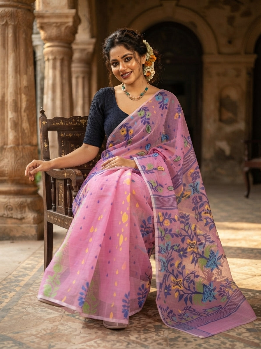 Fuldani Gap Dhakai Jamdani Saree