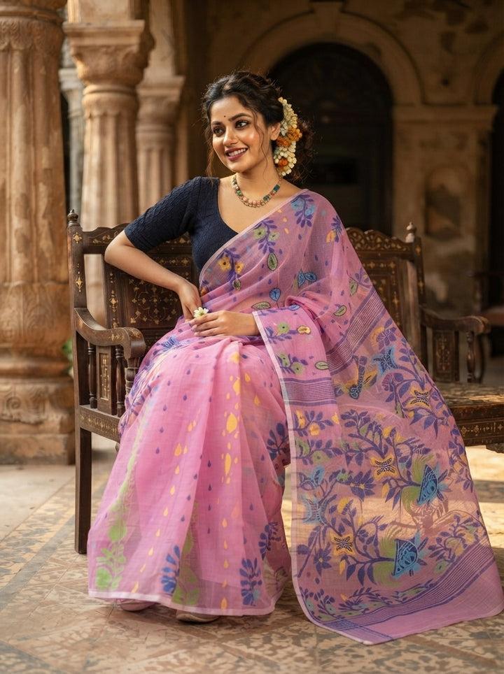 Fuldani Gap Dhakai Jamdani Saree