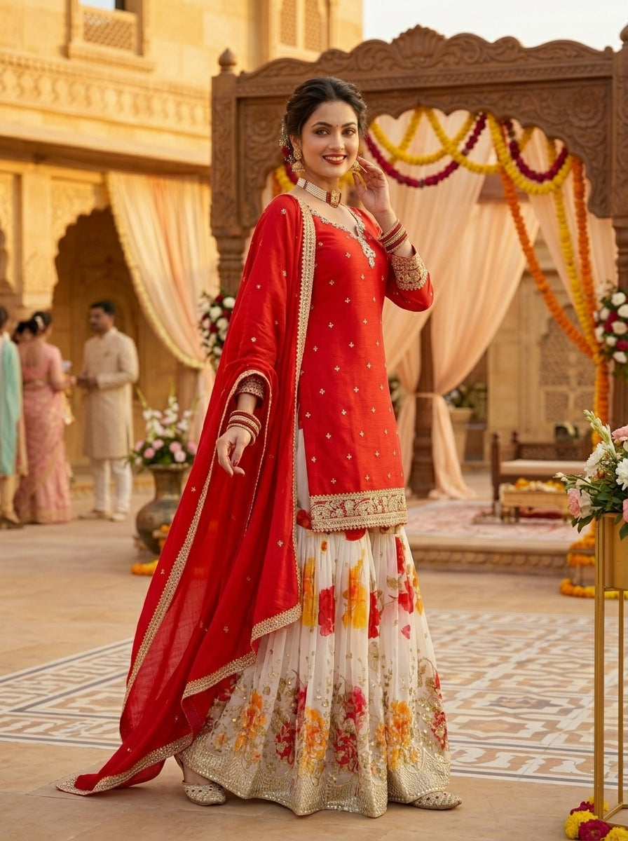 Enticing Bliss Designer Sharara Set