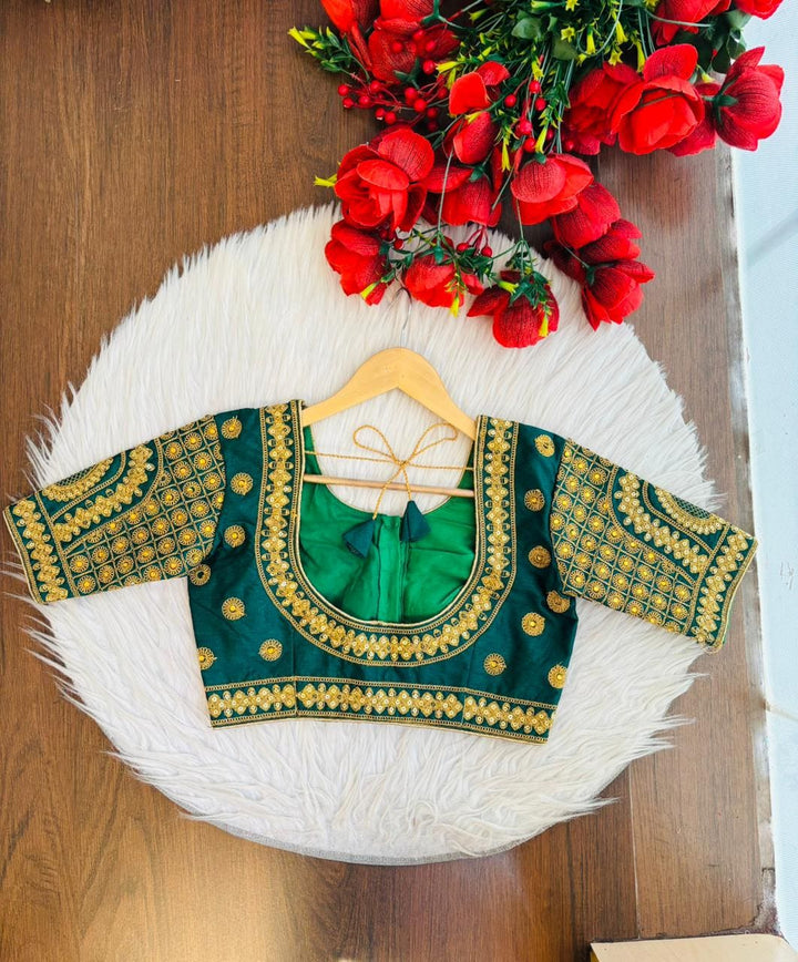 The Royal Emerald Slik Blouse