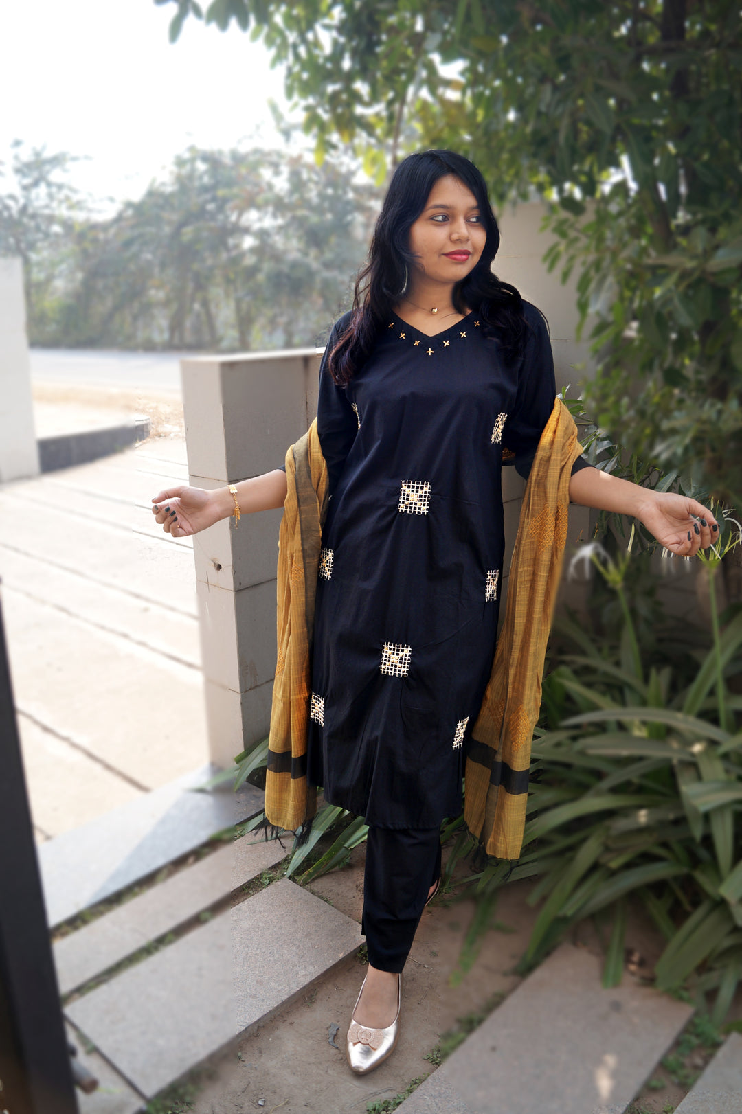 Twirling Into Tradition -Kurti Set