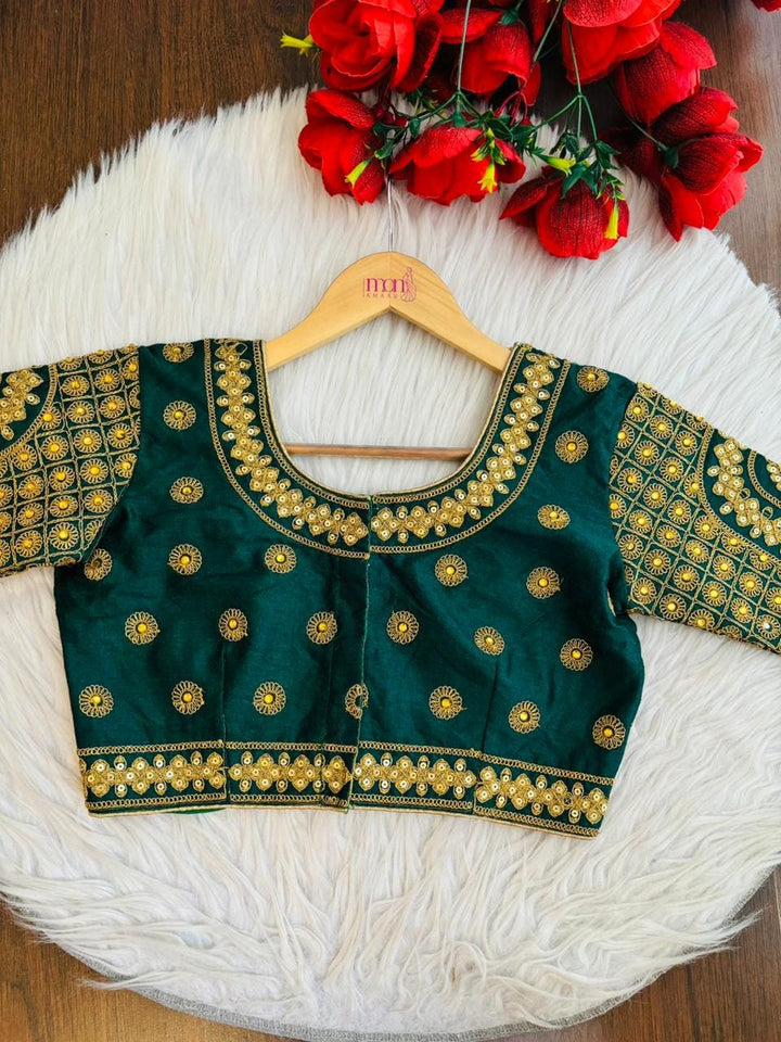 The Royal Emerald Slik Blouse