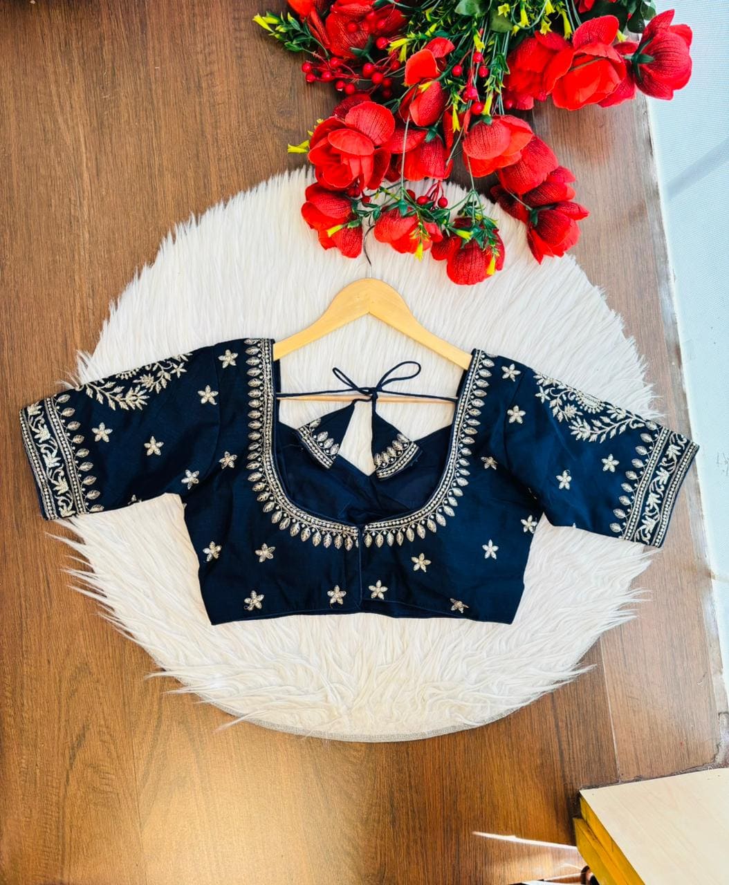 Blue Serenity Fancy Silk Blouse