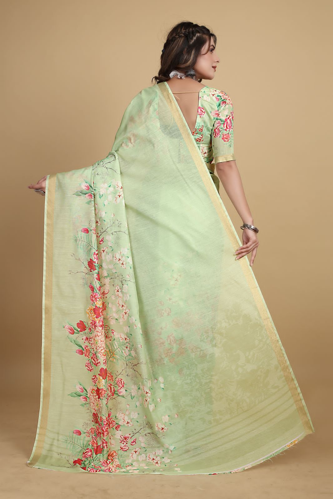 Meadow of Roses Fancy Chanderi Saree