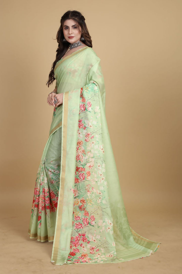 Meadow of Roses Fancy Chanderi Saree